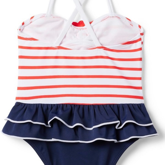 Janie and Jack Recycled Striped Americana Swimsuit - Picture 3 of 9